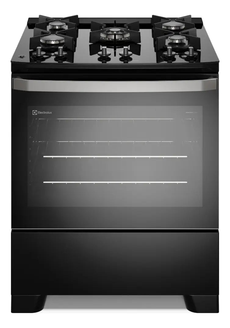 Fogão 5 Bocas Electrolux Preto Efficient Mesa de Vidro PerfectCook e Grades de Ferro (FE5GB) Bivolt - Image 2