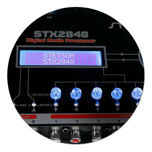 Imagem 6 de 8 de Processador de Áudio Stetsom STX2848 Digital com Equalizador e Crossover Para Carro