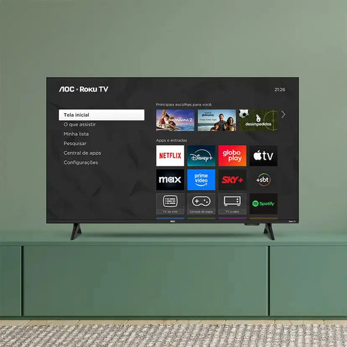 Imagem 6 de 7 de Smart Tv 43 Aoc Led Roku Full Hd Wi-fi 60hz Hdmi Usb 43s5155/78g