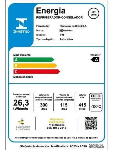 Geladeira Electrolux Frost Free Inverter 410L Efficient com AutoSense Inox Look IF46S - Image 7