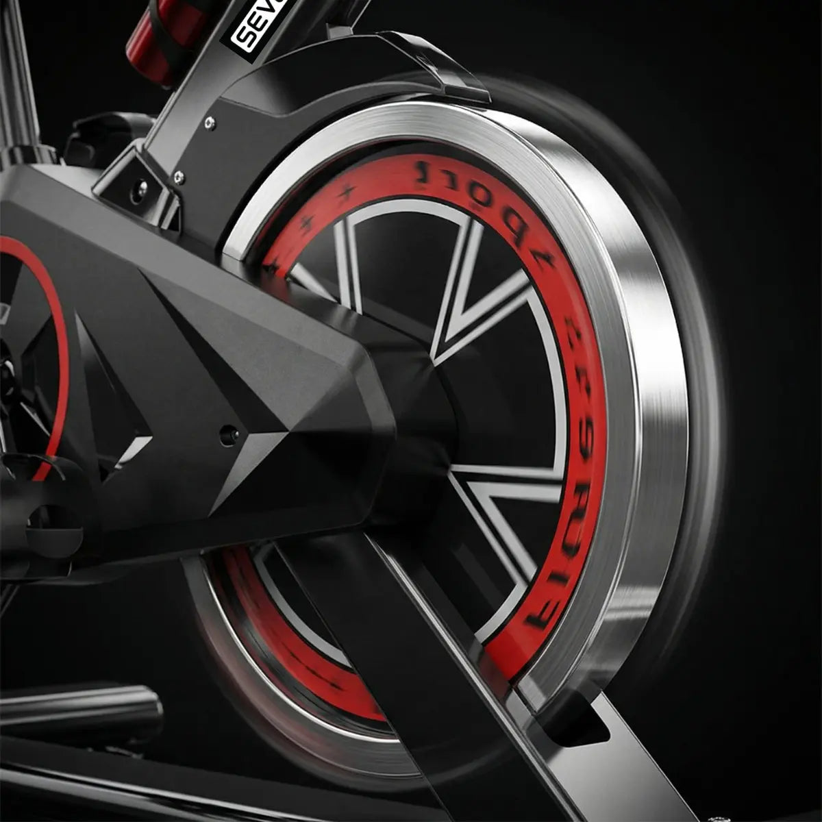 Bicicleta Ergométrica Fitness Para Cardio E Musculação Com Base Cor Preto E Vermelho 6kg Inercia Marca Sevenfit - Image 3