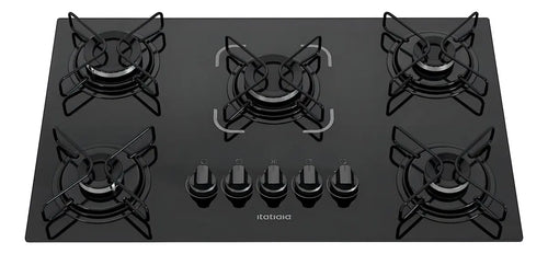 Imagem 1 de 5 de Cooktop Itatiaia Essencial 5 Bocas Preto