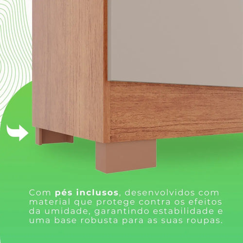 Imagem 6 de 6 de Guarda-roupa Casal 6 Portas 2 Gavetas França Cinemomo/Off-White