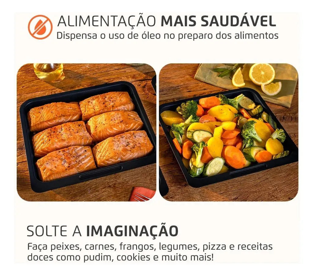 Fritadeira Elétrica AFON-12L-BG Forno Oven 12 Litros Preto Mondial - Image 6