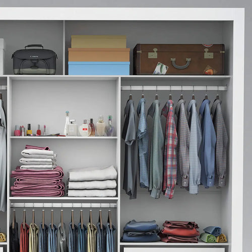 Imagem 6 de 9 de Guarda-Roupa Carioca Móveis Melissa Glass cor branco de MDP com 3 portas corrediças Branco