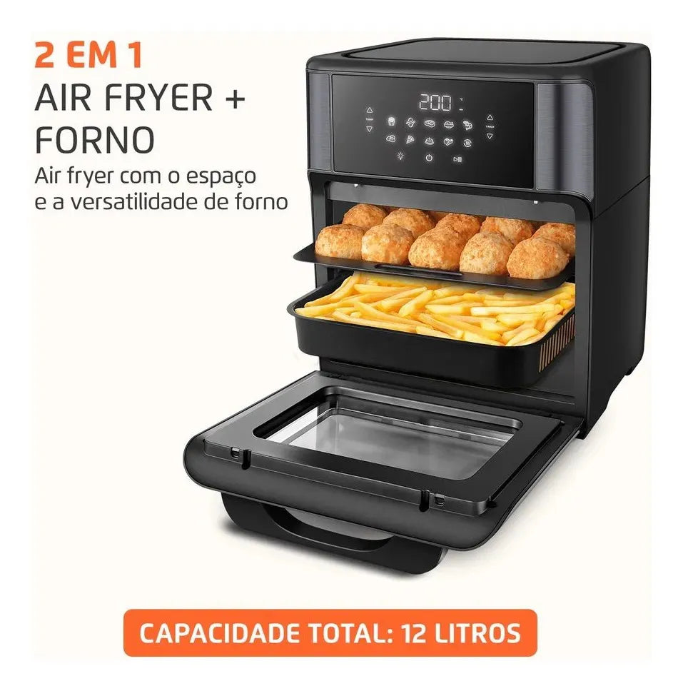 Fritadeira Elétrica AFON-12L-BG Forno Oven 12 Litros Preto Mondial - Image 2