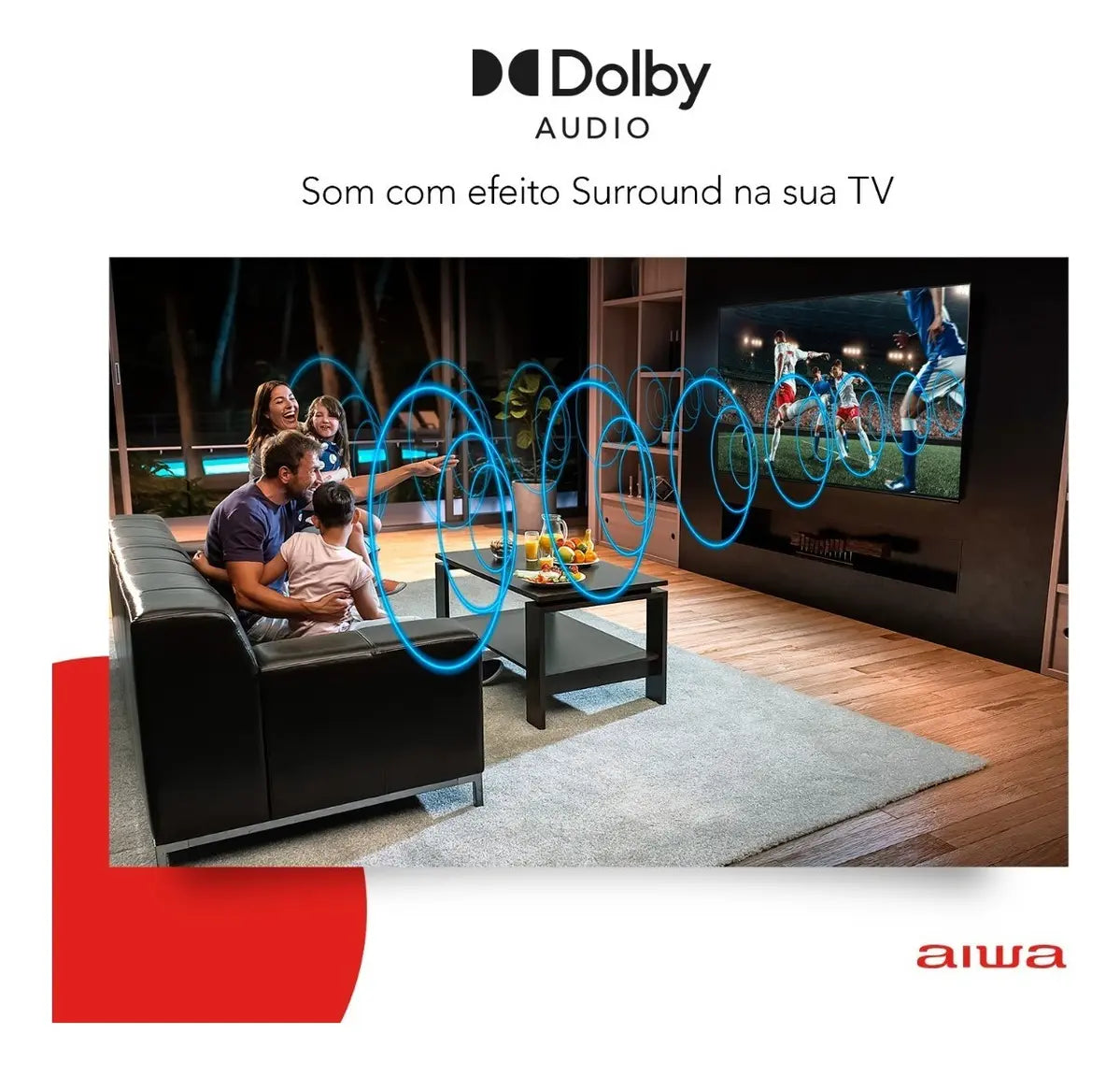 Smart TV AIWA 32” Android HD Borda Ultrafina HDR10 Dolby Áudio AWS-TV-32-BL-02-A - Image 3