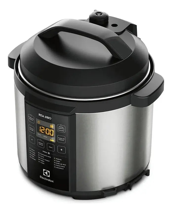 Panela Pressão Elétrica Electrolux Digital Capacidade 6L Silenciosa Segura 10 Travas Segurança 15 Receitas Pré-Programadas 3 Níveis Pressão PCC20 Inox Preto Por Rita Lobo - Image 3