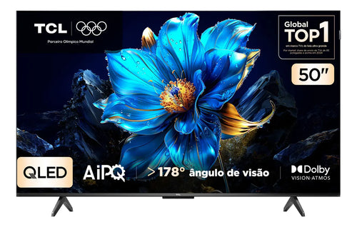 Imagem 2 de 10 de Smart TV TCL 50 Polegadas QLED 4K P7K WiFi Bluetooth Google TV HDR10+ Dolby Atmos Dolby Vision 50P7K
