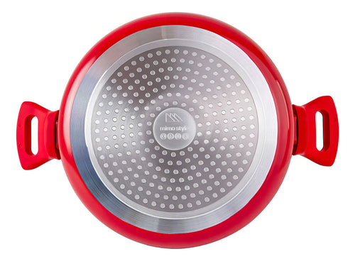 Imagem 9 de 10 de Conjunto Panelas Indução Cerâmico Pratic Cook Red 10 Pç Mimo