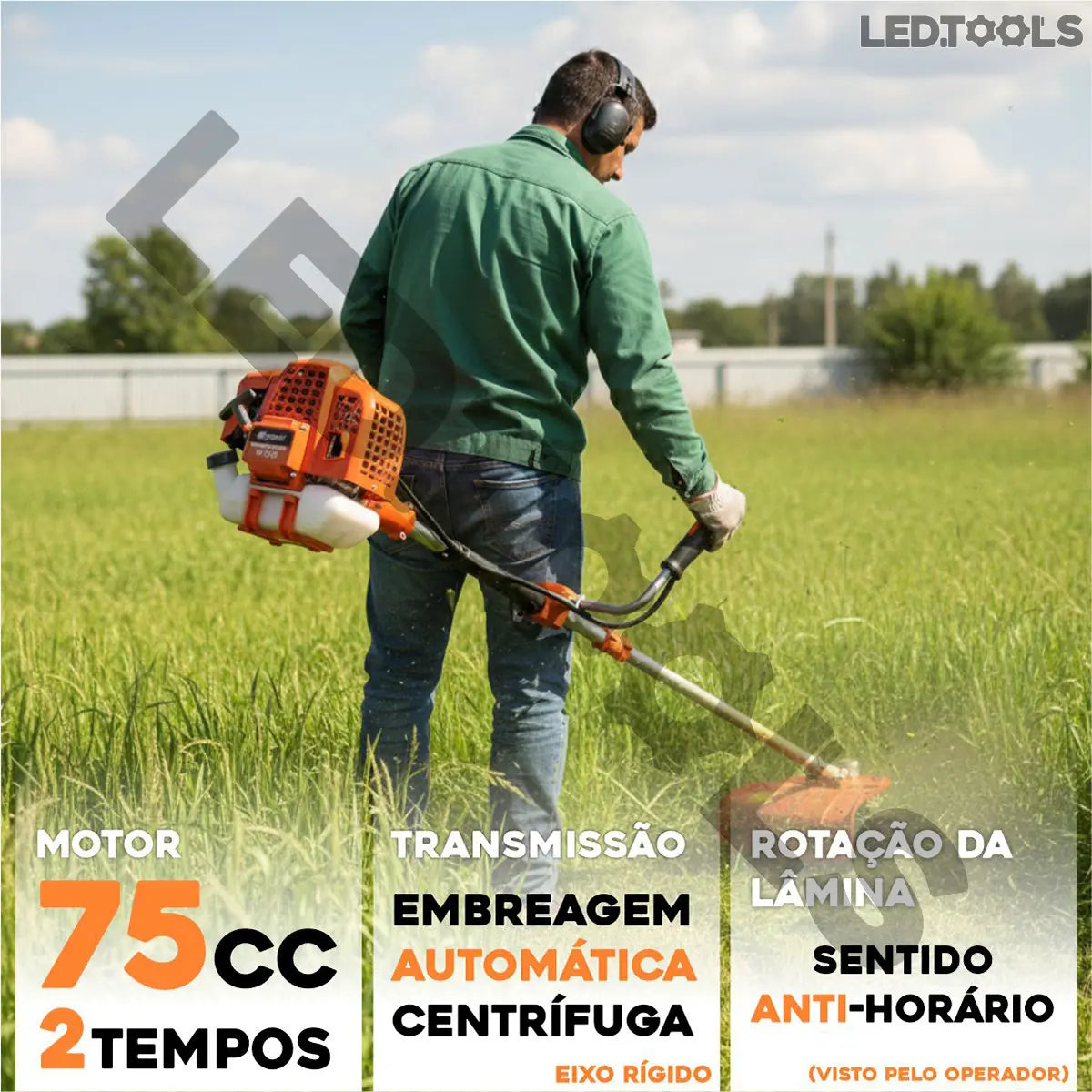 Roçadeira Knakasaki 75cc 3,5hp Gasolina 2 Tempos Profissional Multifuncional 4 Em 1 - Image 2