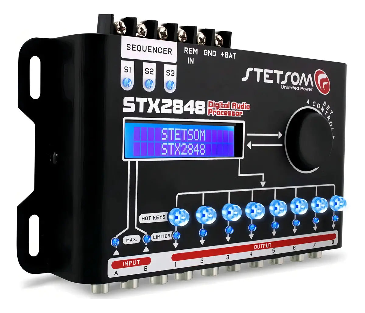 Processador de Áudio Stetsom STX2848 Digital com Equalizador e Crossover Para Carro - Image 4