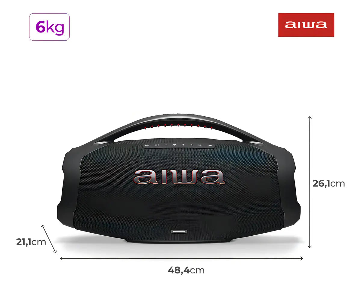 Caixa De Som Boombox Aiwa AWS-BBS-01B 200w IP66 30hs De Bateria Cor Preto - Image 10