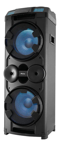 Imagem 1 de 4 de Caixa de Som Alto-falante Philco PCX20000 Bluetooth LED 1800W RMS Cor Preta