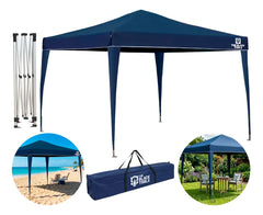 Tenda Gazebo Sanfonada Articulada The Black Tools 3x3m Azul Impermeável Resistente Proteção Ao Ar Livre Camping Praia