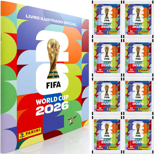 Imagem 1 de 7 de Álbum Copa Do Mundo 2026 + 105 Figurinhas (15 Envelopes) - Oficial