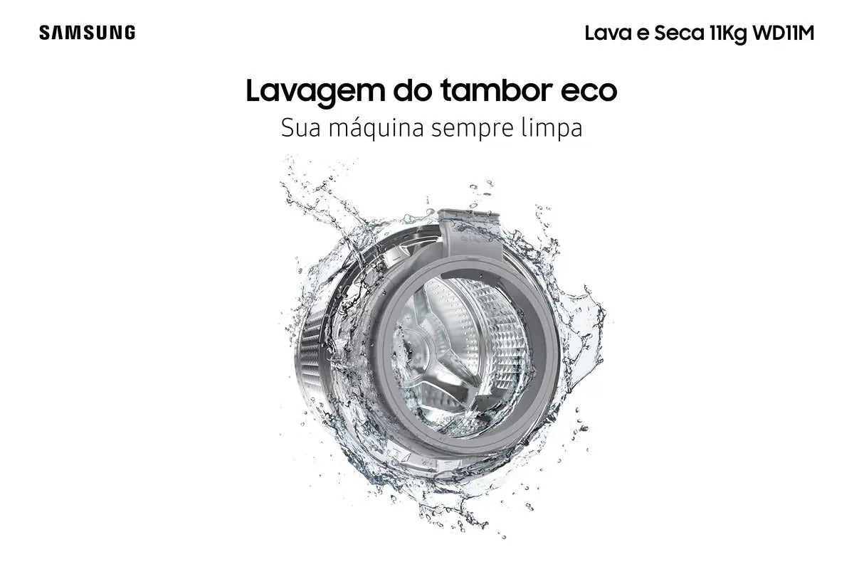 Lava E Seca Samsung Wd11m Com Digital Inverter Inox 11kg Cor Inox look - Image 4