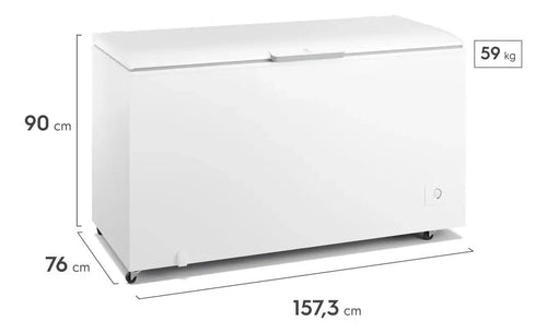 Imagem 2 de 6 de Freezer Horizontal Electrolux 513l Inverter Uma Porta Hi550 Cor Branco