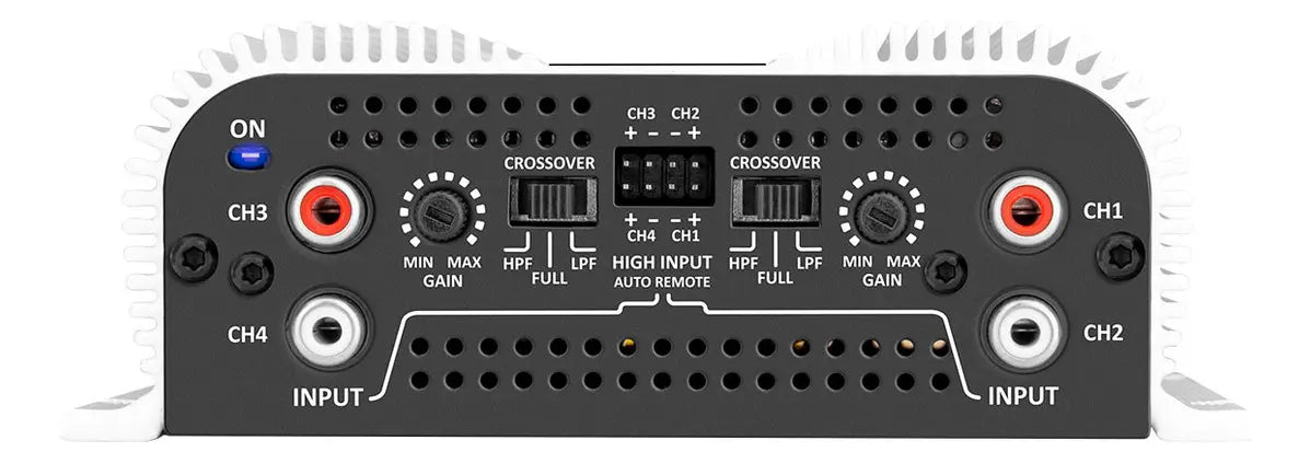 Modulo Taramps Ts800x4 2 Ohms 800W Potencia Rms Amplificador Som Automotivo Entrada Rca E Fio Crossover LPF FULL HPF Subwoofer Kit Duas Vias Drivers T800 4 Canais Carro Camionete Conexao Bridge Branco - Image 4