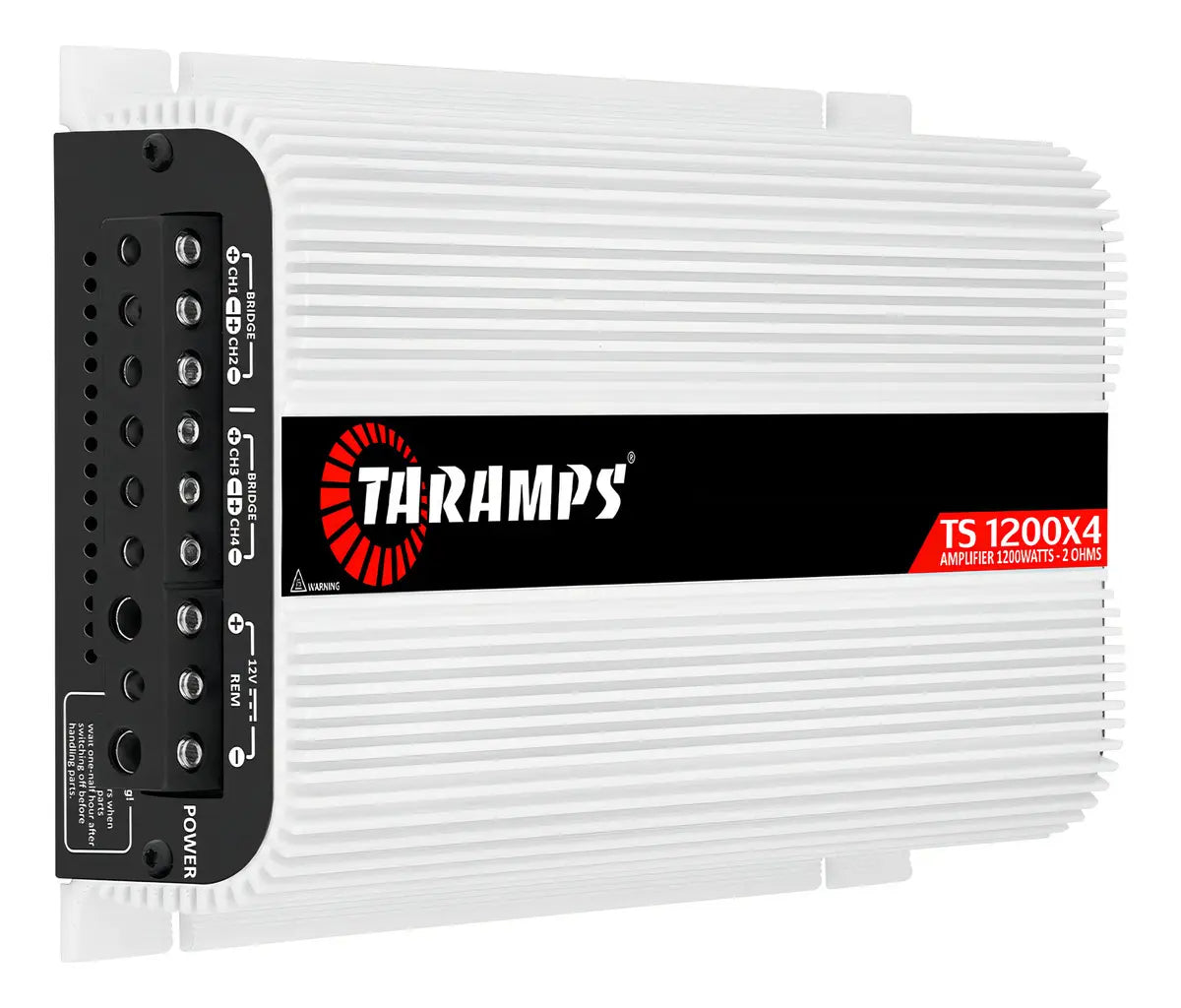 Modulo Amplificador Taramps Ts1200X4 2 Ohms 1200W Potencia Som Automotivo Alto Falante Driver Super Tweeter Entrada RCA 4 Canais Estereo Crossover HPL LPF FULL Conexao Bridge Branco Carro Camionete - Image 2