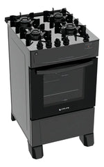 Fogão 4 Bocas Atlas Mônaco Top Glass com Mesa de Vidro e Acendimento Automático Preto Bivolt